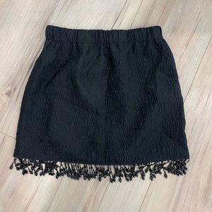 GANNI FRINGED JACQUARD SKIRT